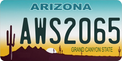 AZ license plate AWS2065