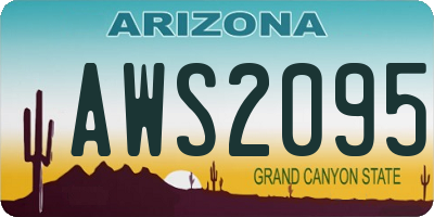 AZ license plate AWS2095