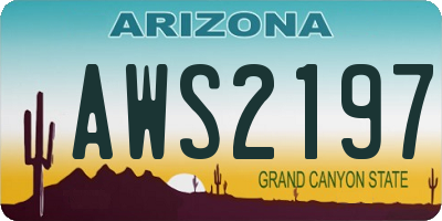 AZ license plate AWS2197
