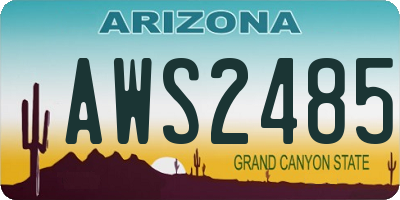 AZ license plate AWS2485