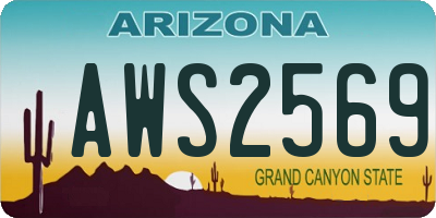 AZ license plate AWS2569