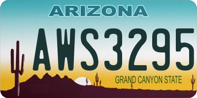 AZ license plate AWS3295