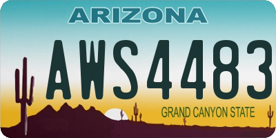AZ license plate AWS4483