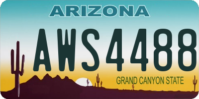 AZ license plate AWS4488