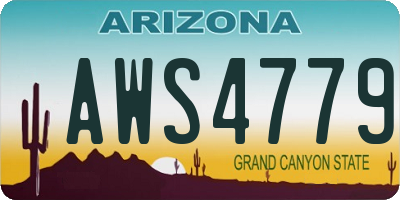 AZ license plate AWS4779