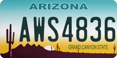 AZ license plate AWS4836