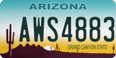 AZ license plate AWS4883