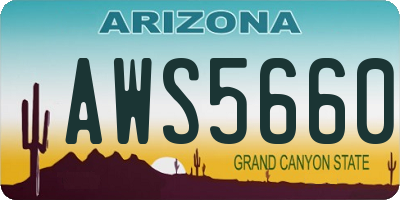 AZ license plate AWS5660
