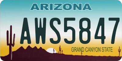 AZ license plate AWS5847