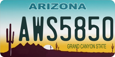 AZ license plate AWS5850