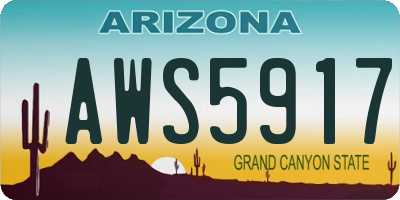 AZ license plate AWS5917