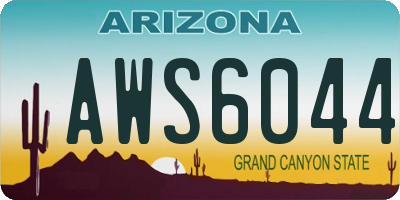 AZ license plate AWS6044