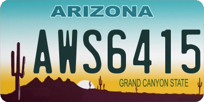 AZ license plate AWS6415