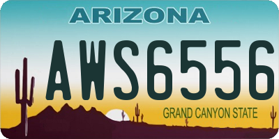AZ license plate AWS6556