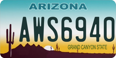 AZ license plate AWS6940