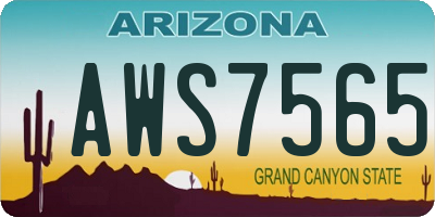 AZ license plate AWS7565