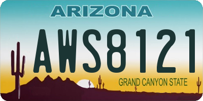 AZ license plate AWS8121