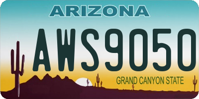 AZ license plate AWS9050