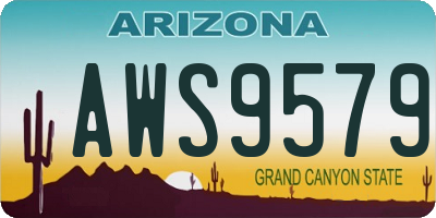 AZ license plate AWS9579