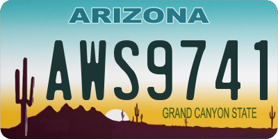AZ license plate AWS9741