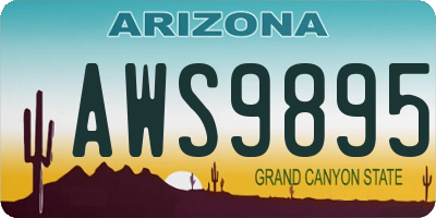 AZ license plate AWS9895