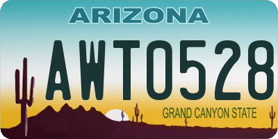 AZ license plate AWT0528