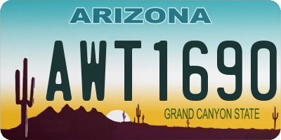AZ license plate AWT1690