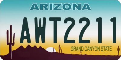 AZ license plate AWT2211