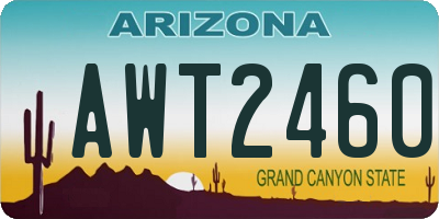 AZ license plate AWT2460