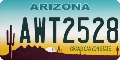 AZ license plate AWT2528