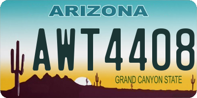 AZ license plate AWT4408