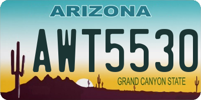 AZ license plate AWT5530