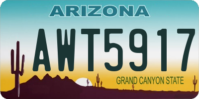 AZ license plate AWT5917