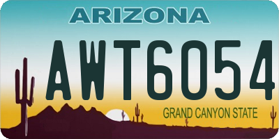AZ license plate AWT6054