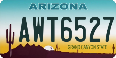 AZ license plate AWT6527