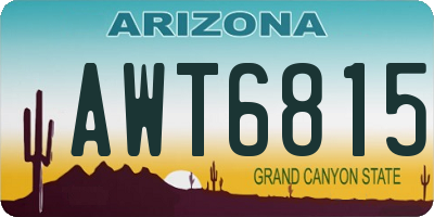 AZ license plate AWT6815