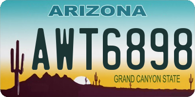 AZ license plate AWT6898