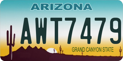 AZ license plate AWT7479