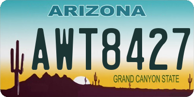 AZ license plate AWT8427