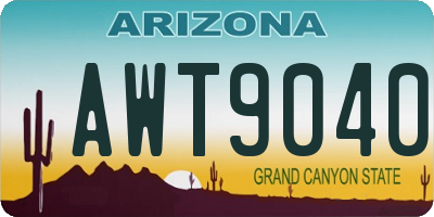 AZ license plate AWT9040