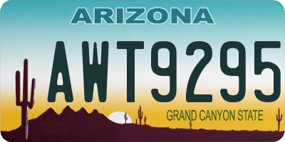 AZ license plate AWT9295