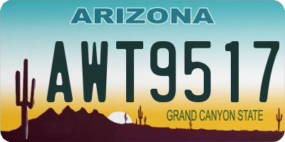AZ license plate AWT9517