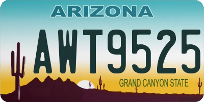 AZ license plate AWT9525