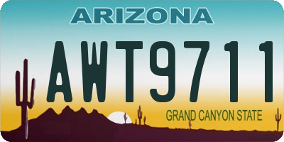 AZ license plate AWT9711