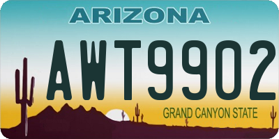 AZ license plate AWT9902
