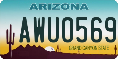 AZ license plate AWU0569