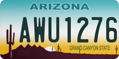 AZ license plate AWU1276