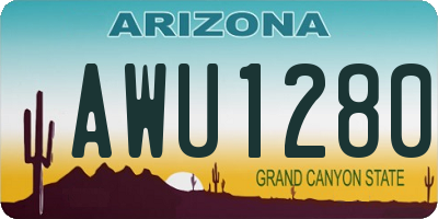 AZ license plate AWU1280