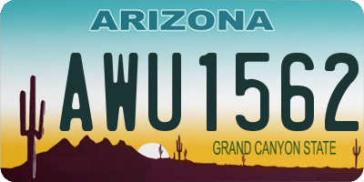 AZ license plate AWU1562
