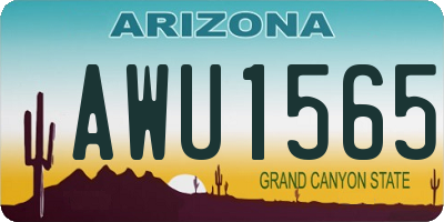 AZ license plate AWU1565